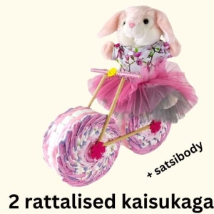 Mähkmetordid '2 rattaline' roosas satsibodys kaisukaga