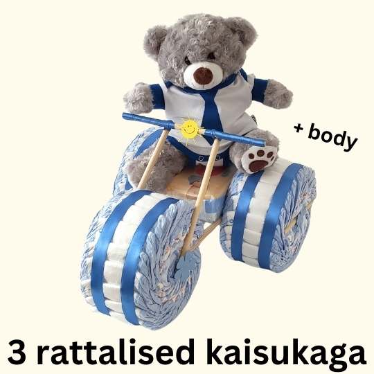 Mähkmetordid '3 rattaline' sinised, bodys kaisukaga.